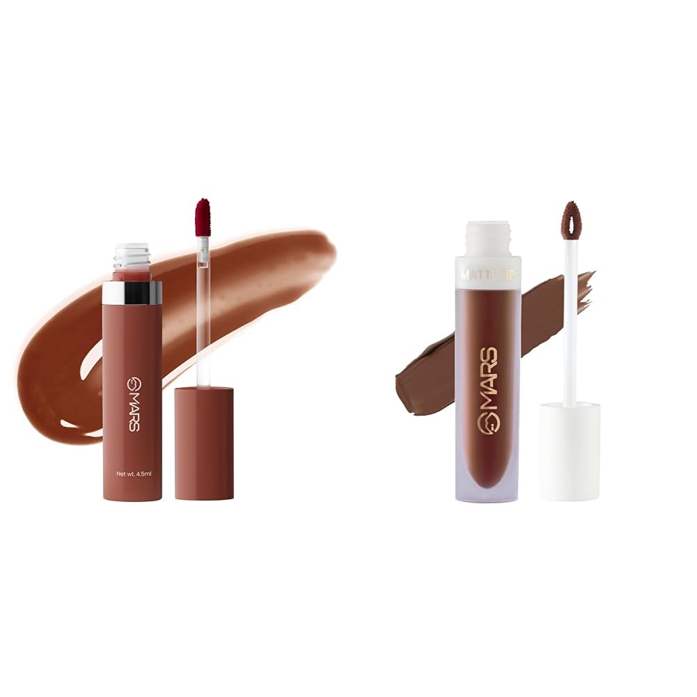 MARS Drip Lip Mist for Women (4.5 ml) (06-Cocoa Drip) Matte Liquid Lip Color | Long Lasting | Non-Transfer & Waterproof Lipstick for Women (4.5 ml) (01-Spice Brown)