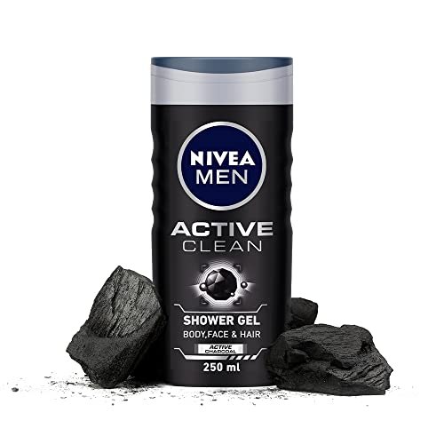 Nivea Sun Lotion, Spf 50, With Uva & Uvb Protection, Water Resistant Sunscreen Oily Skin Type For Men & Women, 75 Ml & Men Body Wash, Active Clean With Active Charcoal, Shower Gel, 250 Ml