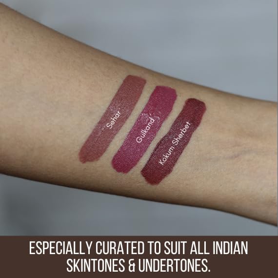 MyHues Comfort Matte Liquid Lipstick Warm Rust Brown (Sehar) - 5ml, Non-Drying Matte Finish | Transferproof Lipstick