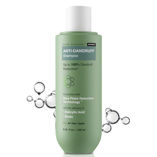 Bare AnatomyEXPERT Anti-Dandruff Shampoo | Targets Oily Scalp and Sheds Dry Flakes 250ml + Volumizing Shampoo, Powered By Peptides & Rich Milk Protein, Strong & Bouncy Hair 250ml