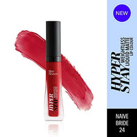 Blue Heaven Hyper Stay Weightless Liquid Matte Lipstick | Long-lasting & Smudge Proof | Non-Transfer Matte Lipstick for Women| Naïve Bride-24 | 6ml