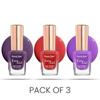 Seven Seas Easy Gel Nail Polish | Quick Dry Gel Nail Polish, Pack of 3 (Combo-08, 30ml)