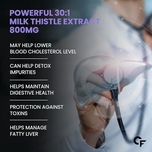 Carbamide Forte Liver Detox Supplement with Milk Thistle Extract 800mg (30:1) | Added Multivitamins & Amino Acid | Liver Support Supplement –120 Veg Tablets