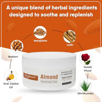 Hakim Suleman's Almond Moisturizing Cream – Ultra-Hydrating, Nourishment for Soft & Radiant Skin, Suitable for All Skin Types - 150 g