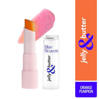 Blue Heaven Jelly & Butter PH based Lip Balm infused with Jojoba Oil, Shea Butter + Vitamin E, Treats Dry & Chapped Lips,Orange Pumpkin, 3g