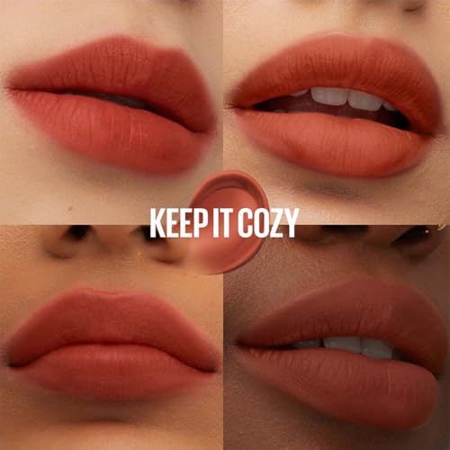 Maybelline New York Super Stay Teddy Tint - Lip and Cheek Color, Keep It Cozy, 5ml | Teddy Soft Matte up to 12Hr |Multi Use |Comfortable Long wear formula |Buildable |Natural flushed look in one swipe