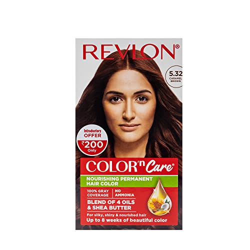 Revlon Color N Care Permanent Hair Color Cream, Light Golden Brown 6G, 40g + Revlon Revlon Outrageous Color Protection Hair Shampoo - 190 Ml, 190 ml