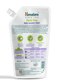 Himalaya Germ Free Baby Laundry Wash 1 L Pouch Liquid, White, (7004801) (Pack of 2)