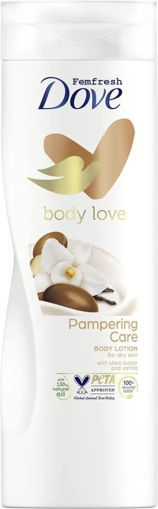 Dove Essential Nourishment Body Lotion, 400 ml (Shea Butter and Warm Vanilla)