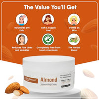 Hakim Suleman's Almond Moisturizing Cream – Ultra-Hydrating, Nourishment for Soft & Radiant Skin, Suitable for All Skin Types - 150 g