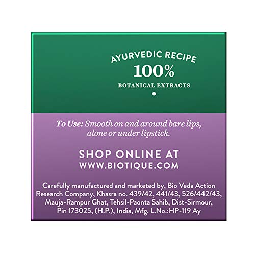 Biotique Berry Plumping Lip Balm | Smooths and Nourishing| Swells lips| Moisturized and hydrated | Long Lasting Protection and Refreshing |100% Botanical Extracts| All Skin Types | 12G