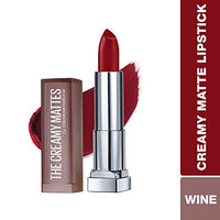 Maybelline New York Color Sensational Creamy Matte Lipstick, 696 Burgundy Blush, 3.9g and Maybelline New York Color Sensational Creamy Matte Lipstick, 695 Divine Wine, 3.9g