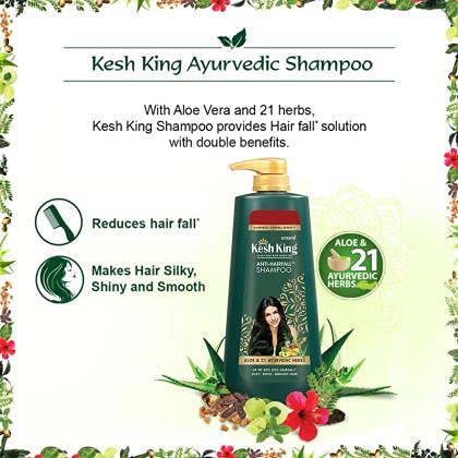 Kesh King Ayurvedic Anti Hairfall Hair Oil, 300ml & Kesh King Scalp and Hair Medicine Anti-Hairfall Shampoo, 600 ml