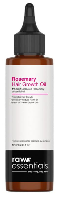 Raw Essentials Rosemary Hair Oil 120ml, Highest Grade Natural Rosemary Oil for Hair Growth, Nourishes and Strengthen Hair & Scalp, Boost Volume, Shine & Thickness.