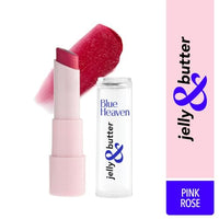 Blue Heaven Jelly & Butter Lip Balm infused with Jojoba Oil, Shea Butter + Vitamin E, smoothens Dry & Chapped Lips, Fades Pigmentation, Soften & Smoothes Plums Lips, Pink Rose, 3g