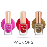Seven Seas Easy Gel Nail Polish | Quick Dry Gel Nail Polish, Pack of 3 (Combo-17, 30ml)