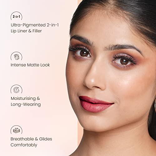 Swiss Beauty Stain Matte Lipstick | Long Lasting, Hydrating & Lightweight Lipstick | Russian Red, 3.4gm|