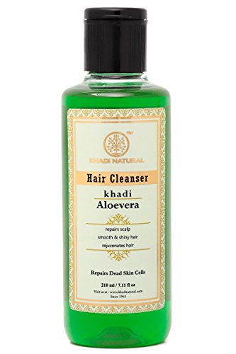 Khadi Natural Aloevera Herbal Hair Cleanser (Shampoo), 210ml And Khadi Natural Herbal Shikakai Cleanser (Shampoo), 210ml