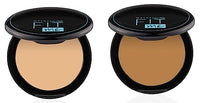 Maybelline New York Matte Compact Powder For All Skin Types, Fit Me, 128 Warm Nude, 8G & New York Compact Powder For All Skin Types, Fit Me, 330 Tofee, 8G, Brown