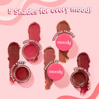 Moody Plush 3-in-1 Lip, Cheek & Eye Cream - Toasted Truffle with Cacao Butter, Shea Butter & Jojoba Oil | Long Lasting | Paraben Free Lip Balm Moisturizer For All Skin Type, 5gm