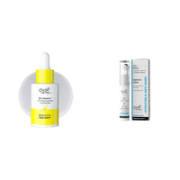 Chemist At Play 10% Vitamin C Face SerumFor All Skin Types 30ml + Under Eye Cream with 2% Revital Eye & Quinoa Extract Cooling Gel & Roller for Men & Women | 15 g