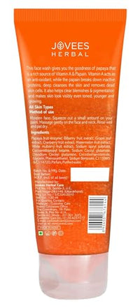 Jovees Herbal Papaya Face Wash For Brightening and Glowing Skin And Saffron & Bearberry Fairness Face Cream |Whitening and Depigmentation For All Skin Types