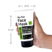Ustraa De-Tan Face Mask - Dry Skin - 125g - Wash-off mask | Effectively Removes Tan & Pollutants & Face Wash Acne Control - With Neem & Charcoal - 200g - Controls Oil | Prevents Acne