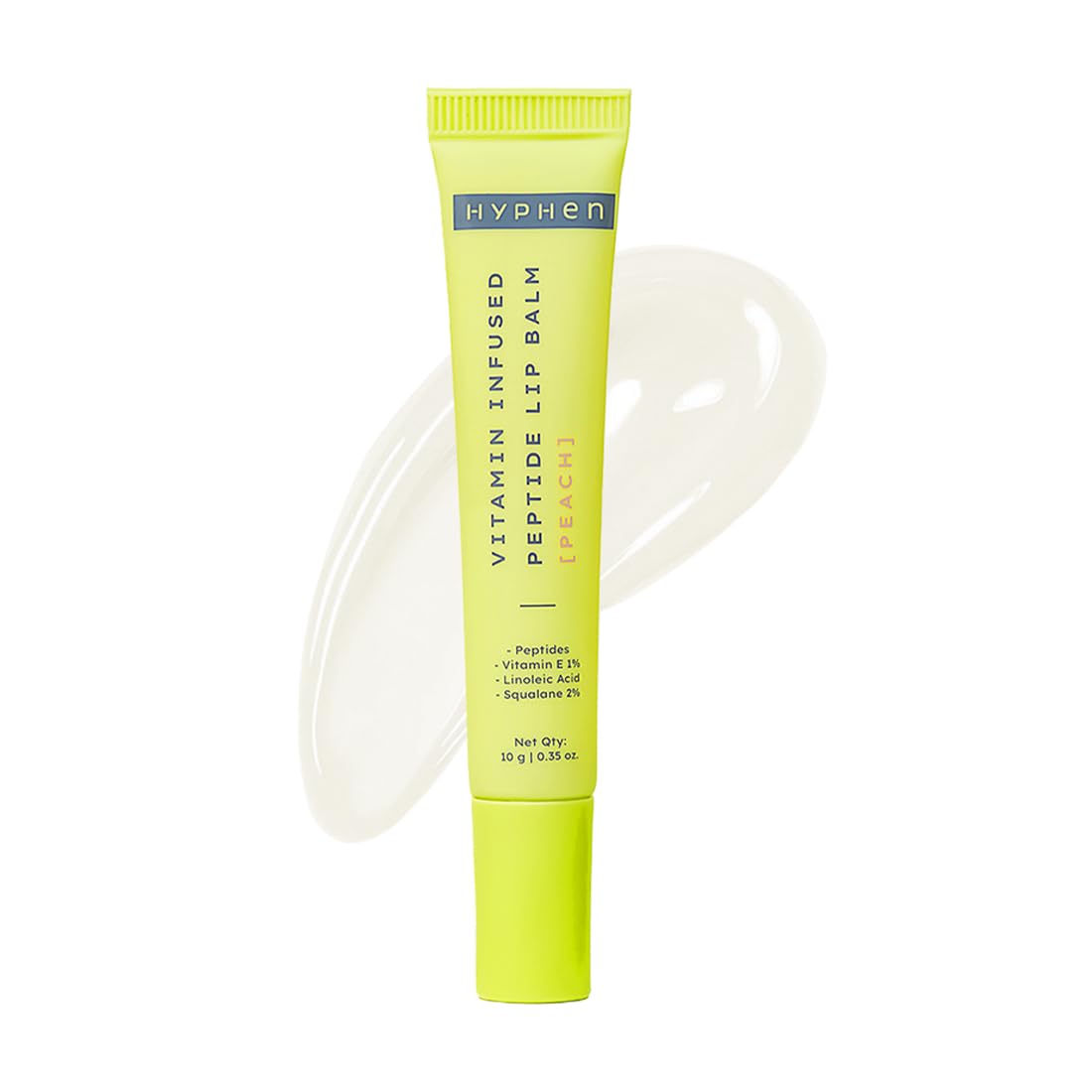 Hyphen - Peach Lip Balm for Dry & Chapped Lips | Vitamin Infused Peptide | Hydrating & Moisturizing Balm for Men & Women | Hyphen Products | Lip Balm for Dark Lips | Smoothen Lips & Barrier Repair | Moisturizer for Dry Lips, Chapped Lips Winter | Vegan, S