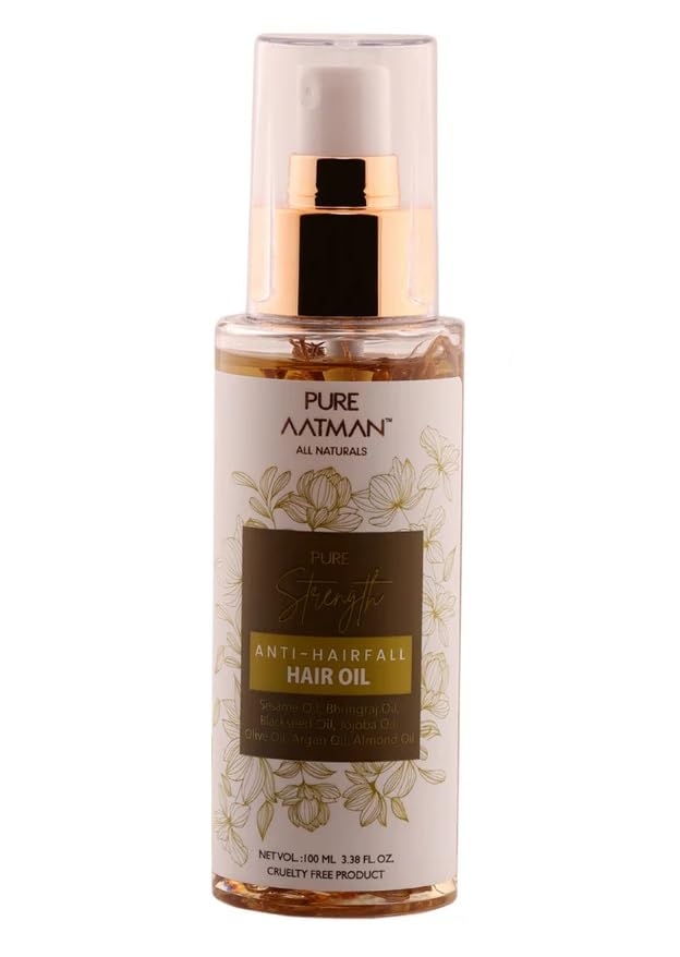 PURE AATMAN Hair Oil for Women, Men & Kids | Hairfall Solution & Growth Stimulator | 100ml