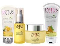 Lotus Herbals WhiteGlow Vitamin-C Radiance Cream, 50g, Face Wash, 100g, Face Exfoliater, 100g, Face Serum, 30ml, Set of 4