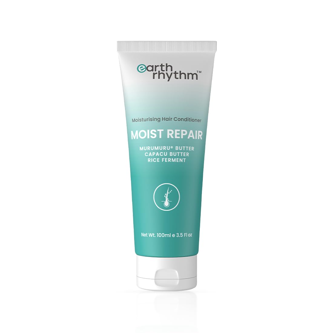 Earth Rhythm Moist Repair Murumuru Butter Hair Conditioner for Dry & Frizzy Hair Locks Moisture, Repairs Damage, Enhance Curls, Murumuru Butter, Capacu Butter, Rice Ferment - 100 Millilitre