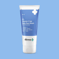 The Derma Co 2% Vitamin C Gel Daily Face Wash with Vitamin C, Rosehip & Orange Peel Extract for Glowing Skin I Brightens & Evens Skin Tone I Anti-Oxidant Rich Formula I For All Skin Type - 80ml
