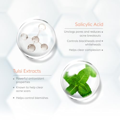VLCC Salicylic Acid & Tulsi Serum Facewash - 150 ml to Fights Acne Scars for AM | with Free Hyaluronic Acid & Aloe Vera Serum Facewash - 150 ml to Strengthen Skin Barrier for PM (B1G1)