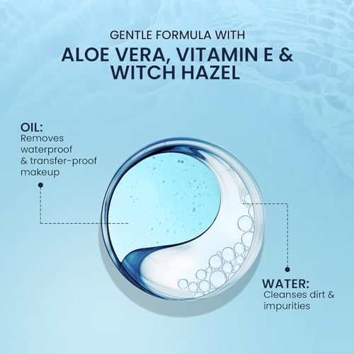 Swiss Beauty Bi-Phased Micellar Face Cleansing Water | Removes dirt, impurities and waterproof makeup | With Aloe vera and Witch Hazel | 100 ml