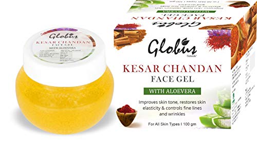 Globus Naturals Kesar Chandan Face Gel with Aloe vera, 100gms