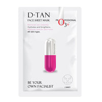 O3+ Facialist Dtan Face Sheet Mask (30g) & O3+ ALPHA MEN Acno D-TAN Scrub With Hyaluronic & Mint 50g - Detan Scrub for TAN removal Combo