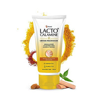 Lacto Calamine Ubtan Face Wash for Glowing Skin | Natural Face Wash with Sandalwood, Saffron, Neem, Almond & Turmeric | Exfoliating Facewash reduces Tan | Sulphate, Paraben Free | 100 ml Pack of 1