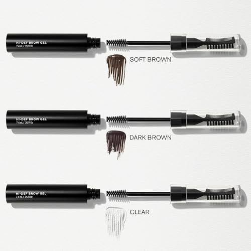 RevitaLash Cosmetics Hi-Def Brow Gel, Soft Brown - Hypoallergenic, Cruelty-Free, Long-Lasting Brow Enhancer | Perfect for Defining and Shaping Eyebrows, Paraben-Free, 7.4 ml 0.25 Fl Oz