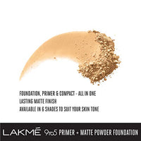 LAKMÉ Absolute All Skin Light Natural Mousse, Ivory Fair 01, 25G & 9 To 5 Primer With Matte Powder Foundation Compact, Ivory Cream, 9G