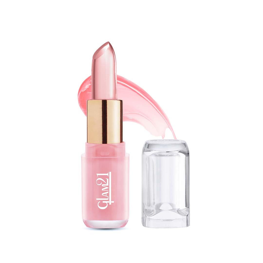 Glam21 Jelly Pop fruity gel lipstick| Moisturising | Glossy Finish | Gives a Natural Colour | Lightweight | 01- Cranberry Pink, 3.5gm