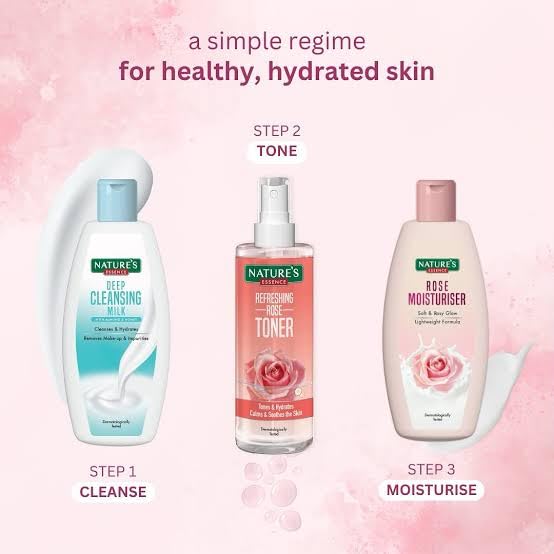 Nature's Essence CTM Combo - The Ultimate Skincare Trio, Cleansing Milk - Toner - Moisturiser, 300ml