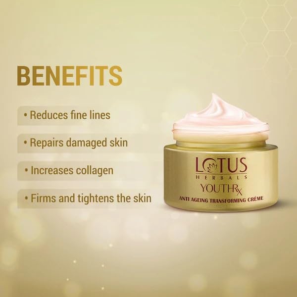 Lotus Herbals YouthRx Anti Ageing Transforming Cream_50g + Night Cream_50g + Face Serum_30g (Set Of 3)