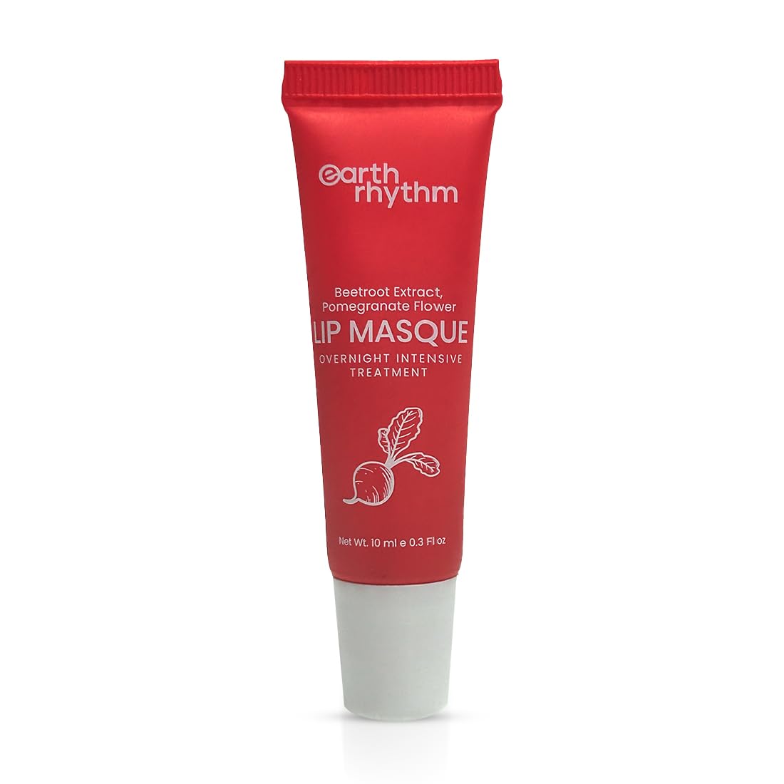 Earth Rhythm Lip Mask with Goodness of Pomegranate & Jojoba Oil, Nourishes, Smoothens, Plumps & Hydrates Dry Chapped Lips, Women & Girls, Paraben & Chemical Free, 10ml