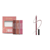 MARS Matte Box Set of 3 Lipsticks for Women (3x3.2 gm) (05-Blushed & Nudes) Matte Lip Liner | One Swipe Smooth Application | Long Lasting Lip Pencil (1.4gm) (18-MAUVE MAGIC)