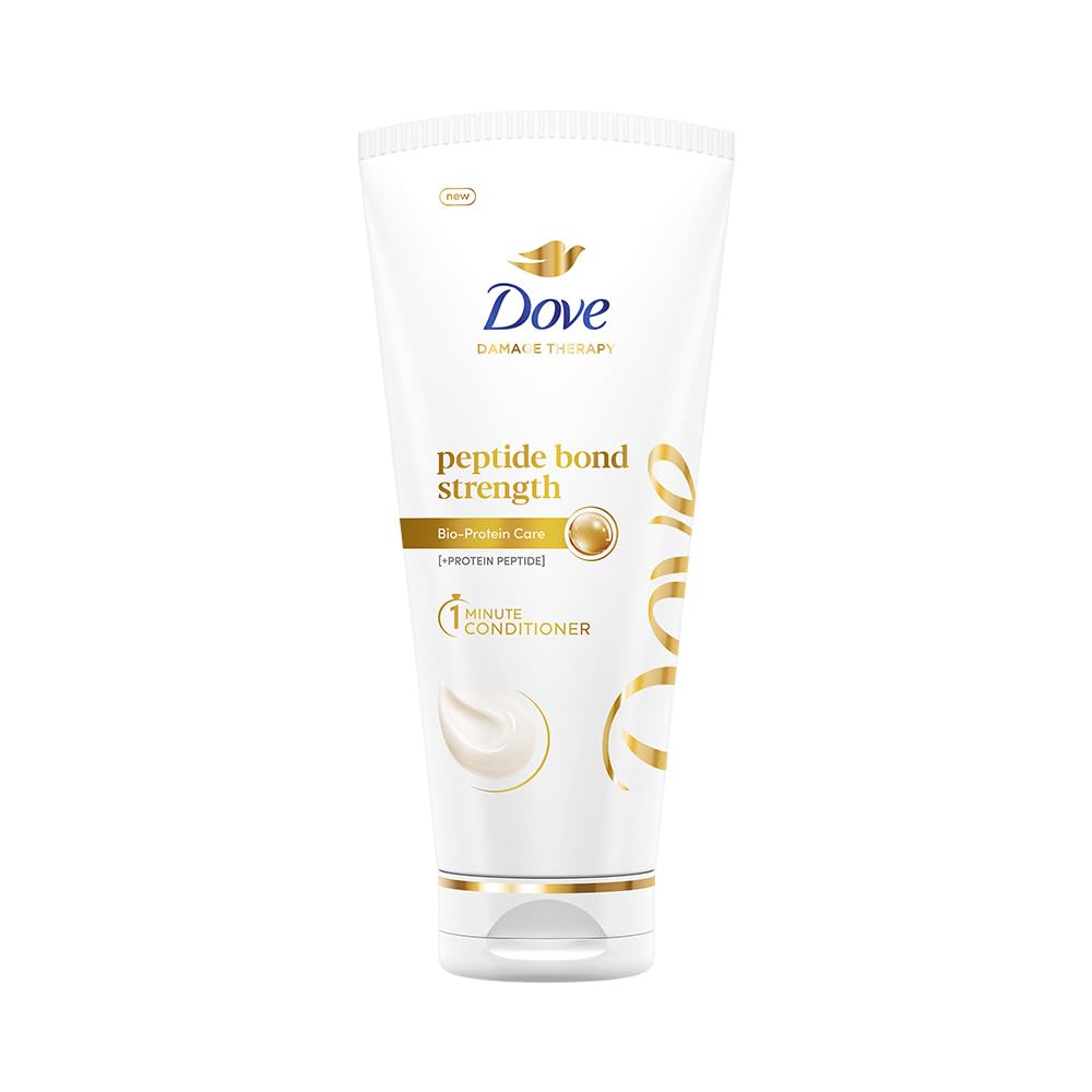 Dove Peptide Bond Strength Conditioner for Dry & Damaged Hair - 175 ml | Enriched with PROTEIN PEPTIDES | Reconstructs broken Bonds for Fortified, Detangled & Smooth Hair