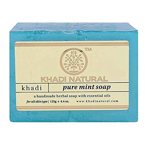 Khadi Naturals Ayurvedic handmade bathing soap Bar Combo Natural Soap Set 125 g (Pack of 10) With Free Loofah
