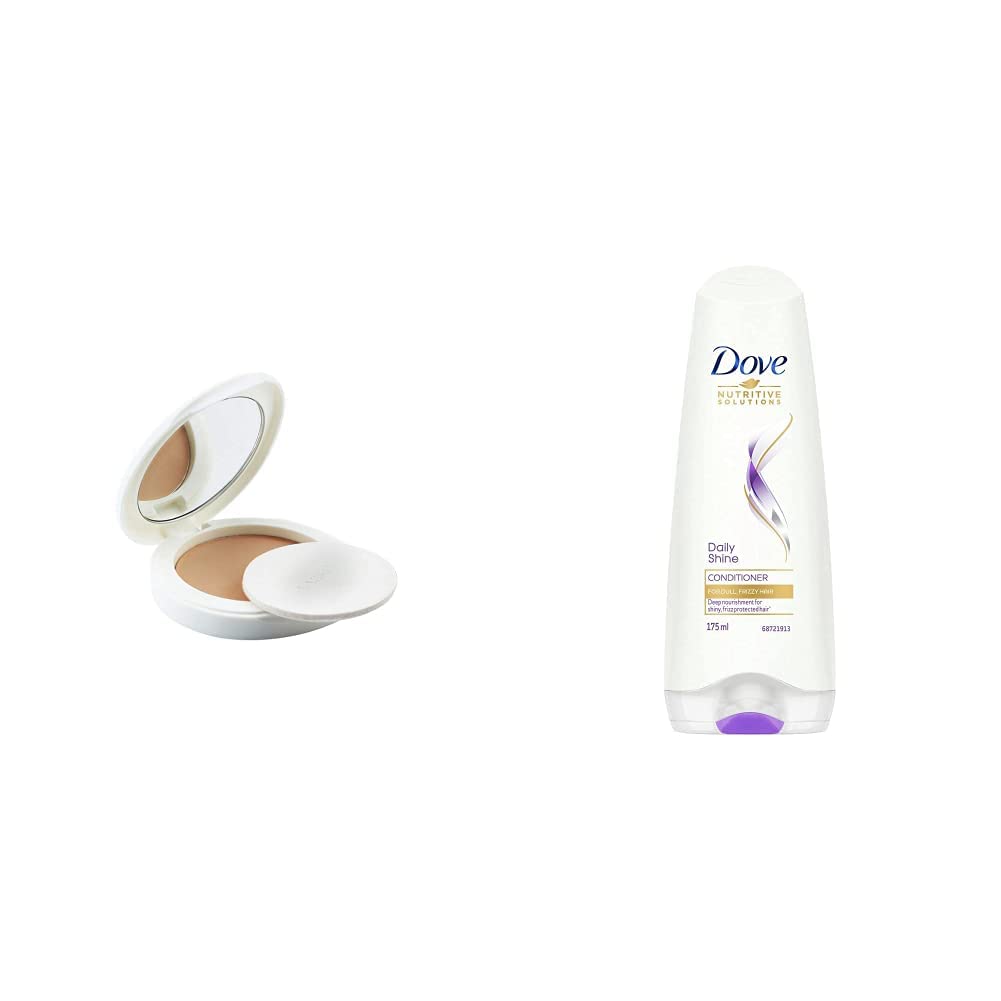Lakmé Perfect Radiance Compact, Golden Medium 03, 8g And Dove Daily Shine Conditioner, 180ml