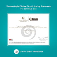 Pilgrim 2% Niacinamide Glow Sunscreen SPF 50 +++ for men and women with Spanish Squalane | Enhances Glow, Broad spectrum, Non-greasy, No white cast & Prevents Tanning | All skin types | 50 gm