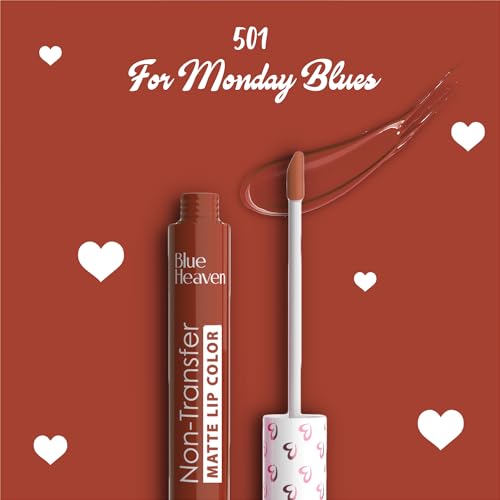Blue Heaven Lip Kicks Non Transfer Lip color Pack of 7, Liquid Matte Lipsticks for Women, Long lasting and Hydrating Lipsticks, 19.6ml