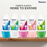 Rexona Powder Dry Underarm Roll On Deodorant For Women, Antiperspirant, Removes Odour, Keeps Skin Fresh & Clean, Alcohol Free, Skin Friendly, 50ml (Pack of 2)
